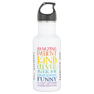 TEACHER GIFT farbenfroher Regenbogen-Hochstapel Edelstahlflasche