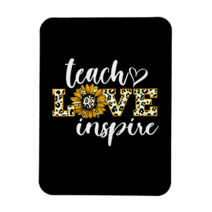 Teacher Gift Teach Liebe Inspirierte Leopard Magnet