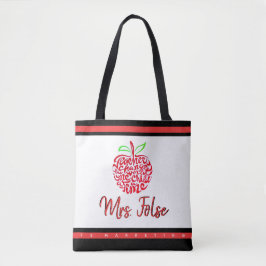 Teacher Gift Tote Apple Student Custom School Tasche