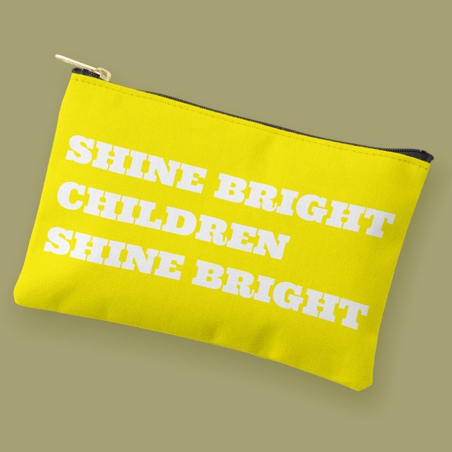 Teacher Gift Uplifting Colourful Zubehörtasche (Shine Bright Children Shine Bright Pouch)