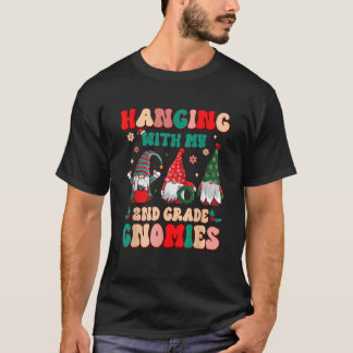Teacher Hanging With My Gnomies 2nd Grade Christma T-Shirt