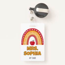 Teacher ID Badge Holder – Rainbow Design Ausweis