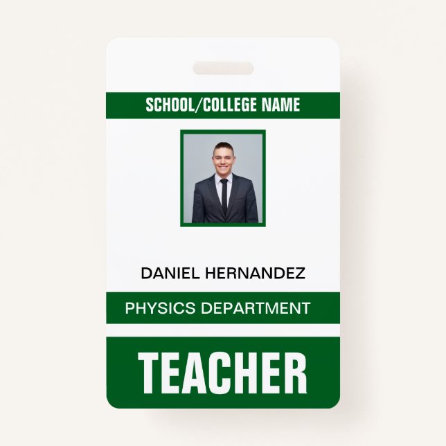 Teacher ID Card  Ausweis (Vorderseite)