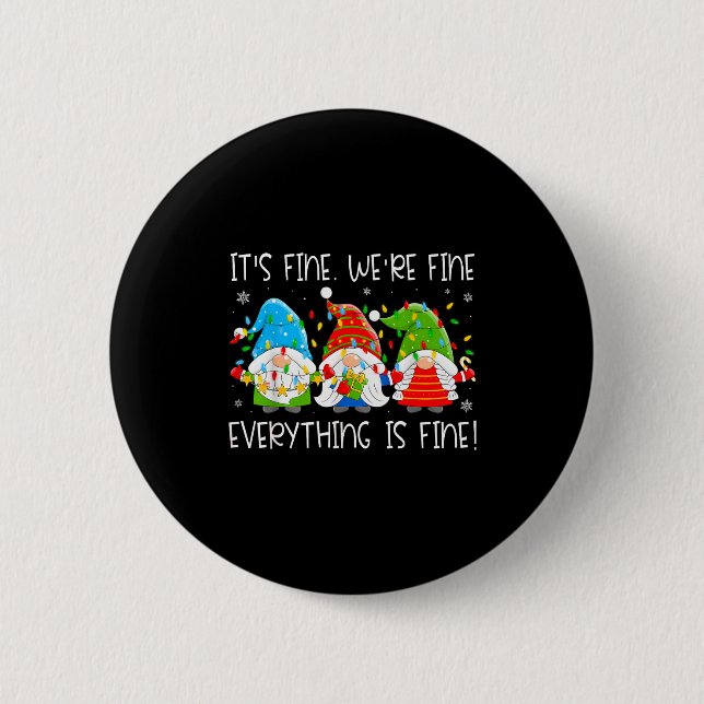 Teacher It's Fine We're Fine Everything Is Fine Gn Button (Vorderseite)