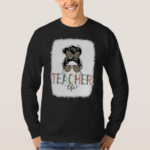 Teacher Life gebleicht Lehrer Life Royal Messy Bu T-Shirt