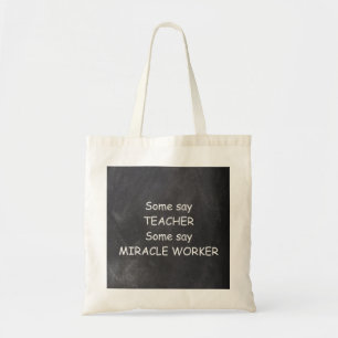 Teacher Miracle Worker Chalkboard Design Geschenk  Tragetasche
