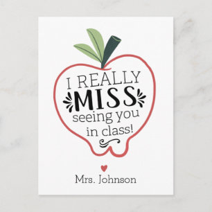 Teacher Miss Vous voir en classe Carte postale