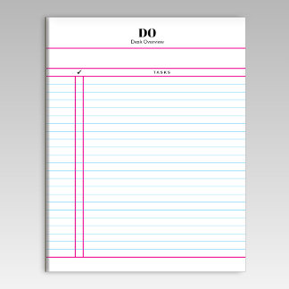 Teacher Monogram Daily To Do List Notepad Notizblock