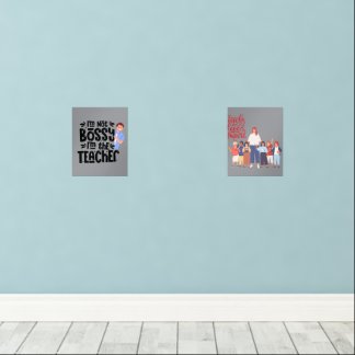 Teacher Motivational Quote poster Wall art Bilderwand Sets