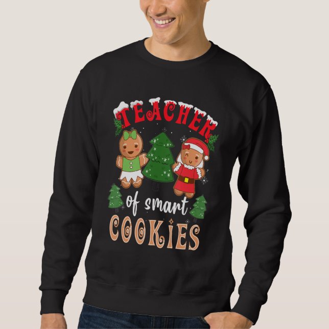 Teacher Of Smart Cookies Gingerbread Pajama Family Sweatshirt (Vorderseite)
