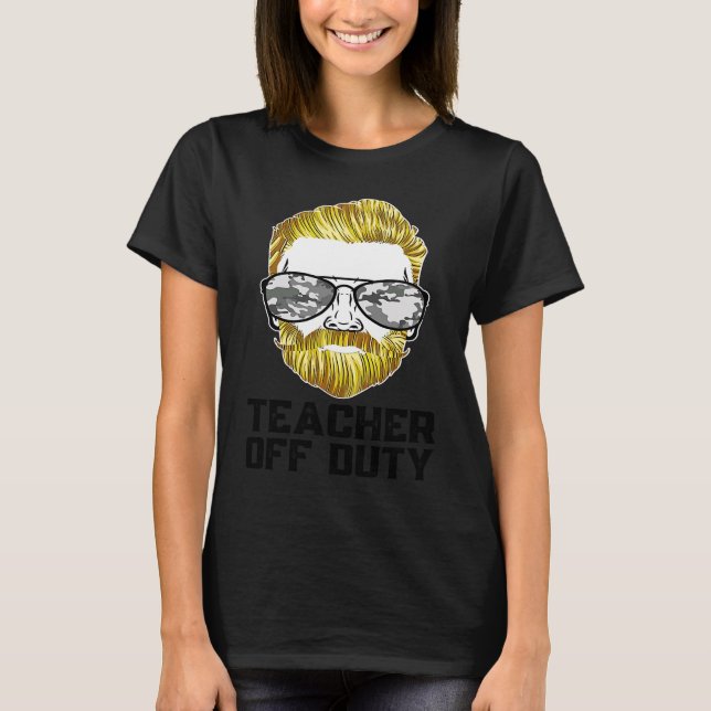 Teacher Off Duty Personal Trainer Fitness Coach Gy T-Shirt (Vorderseite)