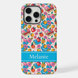 Teacher Pattern Phone Case with Custom Name iPhone 15 Pro Max Hülle