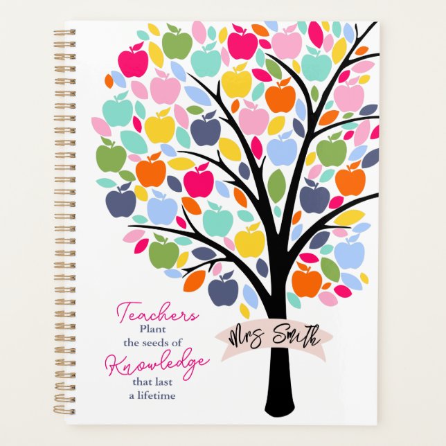 Teacher Pommier coloré Merci cadeau (Devant)