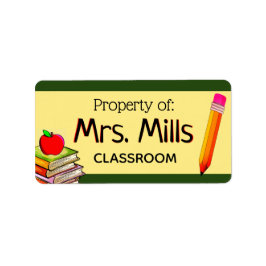 Teacher Property Class Label Sticker Adressaufkleber