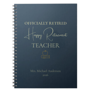Teacher Retirement Gift Officially Retired Notizblock