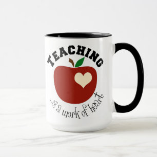 Teacher`s Gift, Black 15 oz Ringer Tasse
