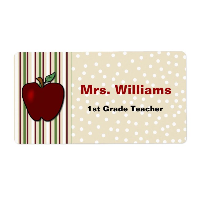 Teacher’s Name Tags (Vorne)