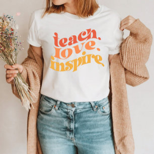 Teacher school retro colorful fun T-Shirt