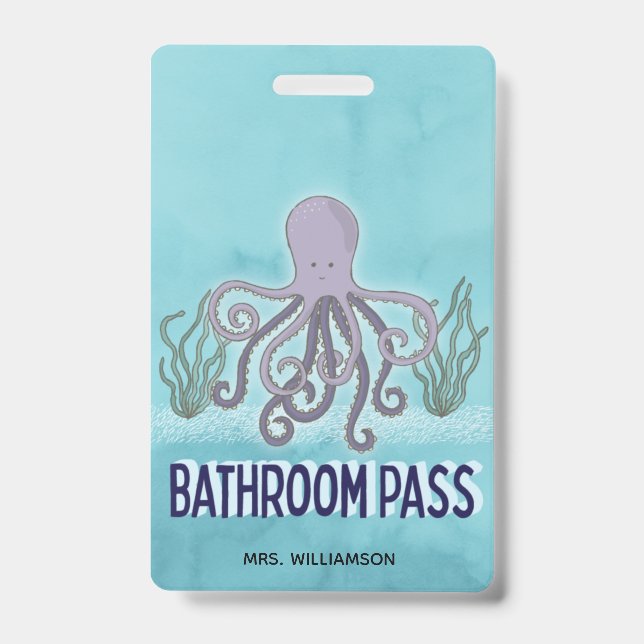 Teacher School Sea Octopus Ausweis (Vorderseite)