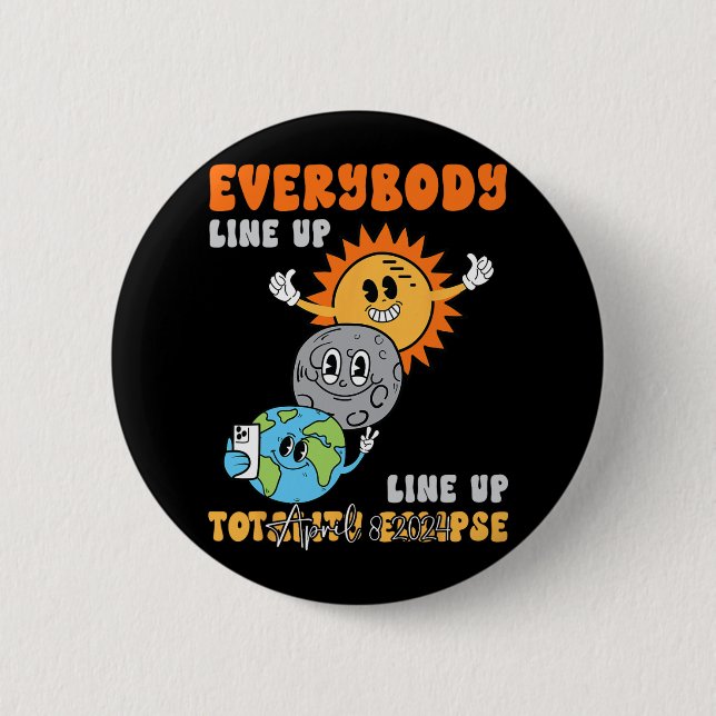 Teacher Solar Eclipse 8. April 2024 Niedliches Wet Button (Vorderseite)
