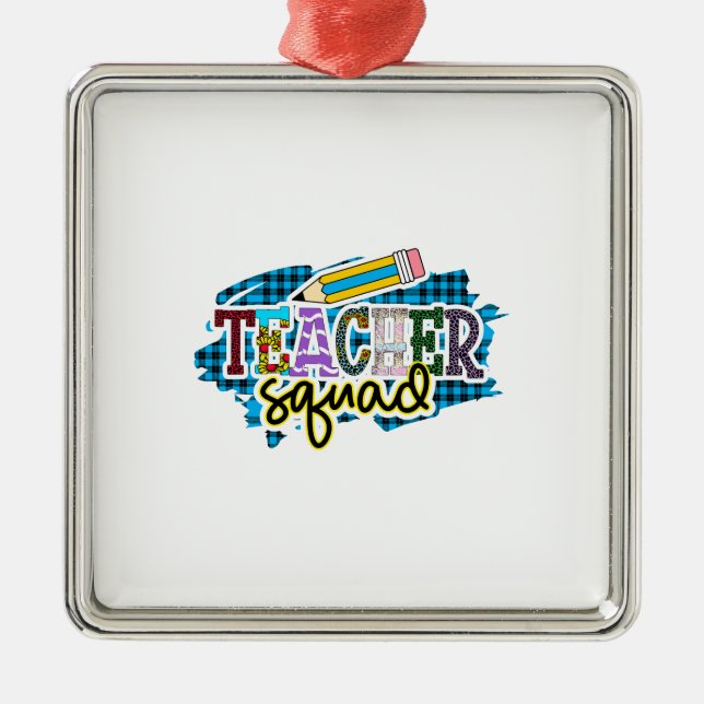 Teacher Squad Ornament Aus Metall (Vorne)