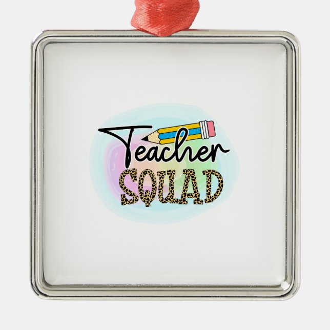 Teacher Squad Ornament Aus Metall (Vorne)