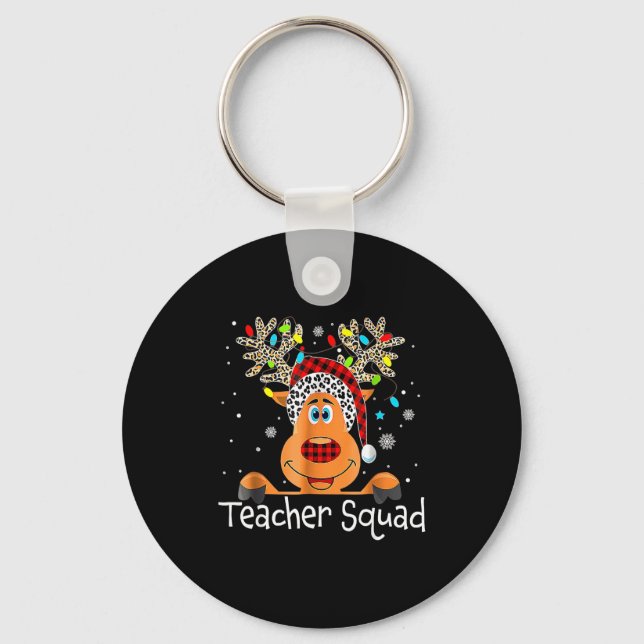 Teacher Squad Reindeer Teacher Christmas Xmas  Schlüsselanhänger (Vorderseite)