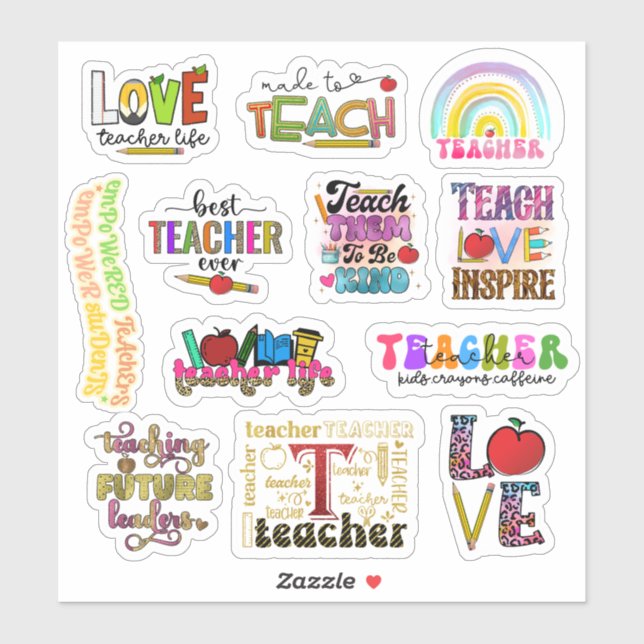 Teacher Stickers Aufkleber (Blatt)