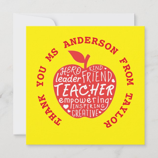 Teacher Stickers - BEST Quotes Apple (Vorderseite)