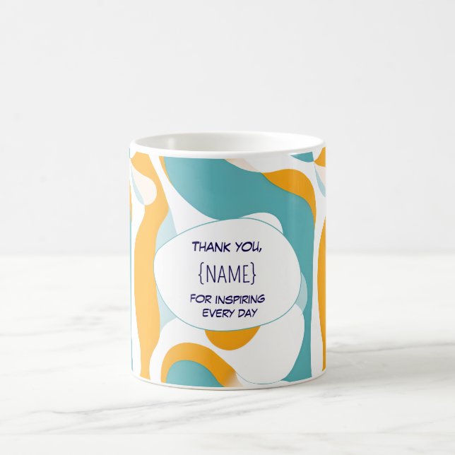 Teacher Thank You –  Personalized Kaffeetasse (Mittel)