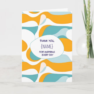 Teacher Thank You –  Personalized Karte