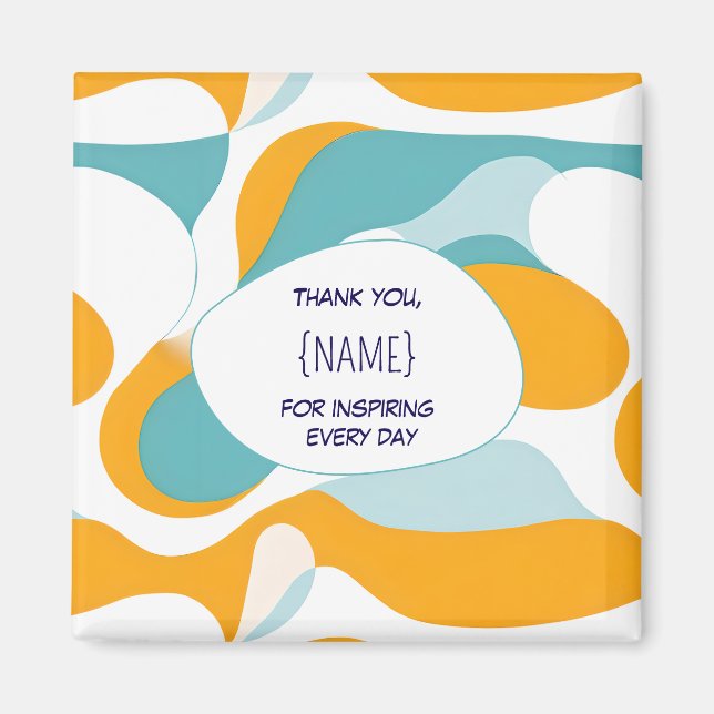 Teacher Thank You –  Personalized Magnet (Vorne)