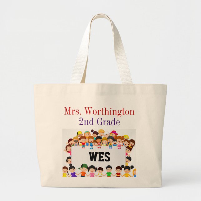 Teacher Tote Bag Jumbo Stoffbeutel (Vorne)