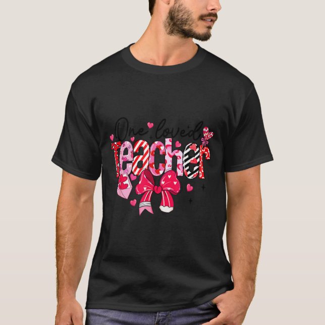 Teacher Valentine Loved Teacher Valentine's Day Co T-Shirt (Vorderseite)