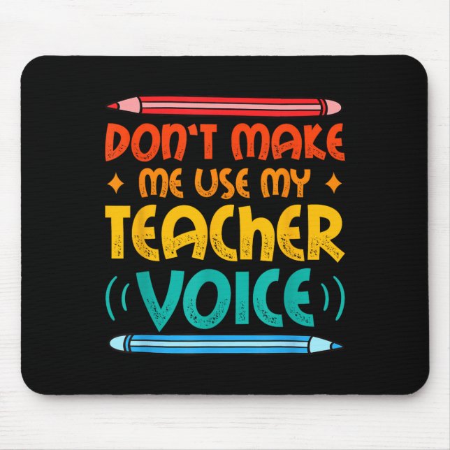 Teacher Voice Teacherlife Primary School Teacher  Mousepad (Vorne)