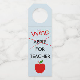 Teacher Wine Bottle Hanger Geschenk Etikett Flaschenanhänger