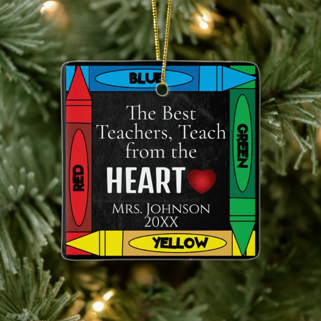 Teacher Zitat Nr. 3 - Keramik personalisieren Keramikornament (Baum)