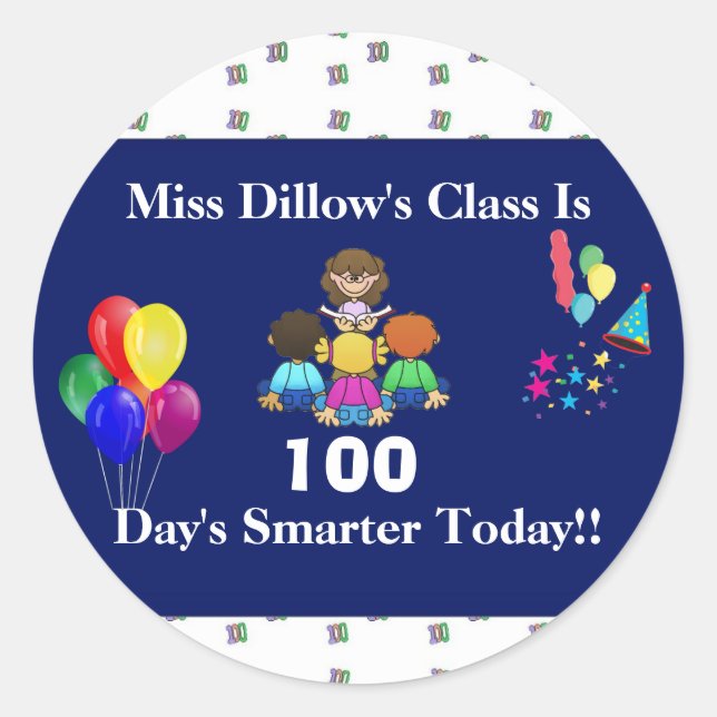 Teacher's 100 Day's of School Stickers (Vorderseite)