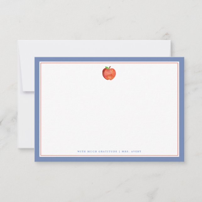 Teachers Apple | Carte de correspondance simple (Devant)