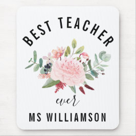 Teacher's Appreciation Floral Personalized  Mousepad