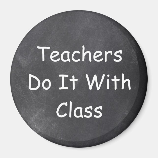Teachers Class Chalkboard Design Geschenk Idee Magnet (Vorne)