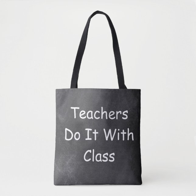 Teachers Class Chalkboard Design Geschenk Idee Tasche (Vorderseite)