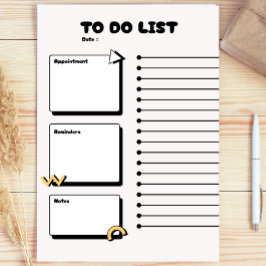Teacher's Cute Gift , modern to do list planner Post-it Klebezettel