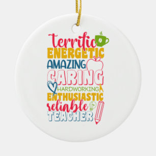 Teacher's Day Amazing Caring Teacher Keramik Ornament