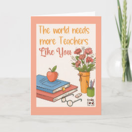 Teacher's Day Card with Flowers Karte