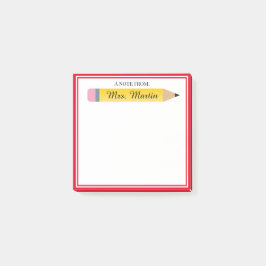 Teacher's klebriges Geschenk: Ein Hinweis von Lehr Post-it Klebezettel