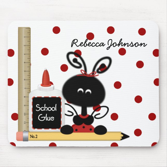 Teacher's Ladybug und Schulbedarf Mouse Pad Mousepad (Vorne)