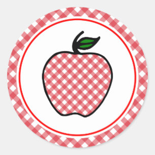 Teacher's Retro-Apple-Aufkleber Runder Aufkleber