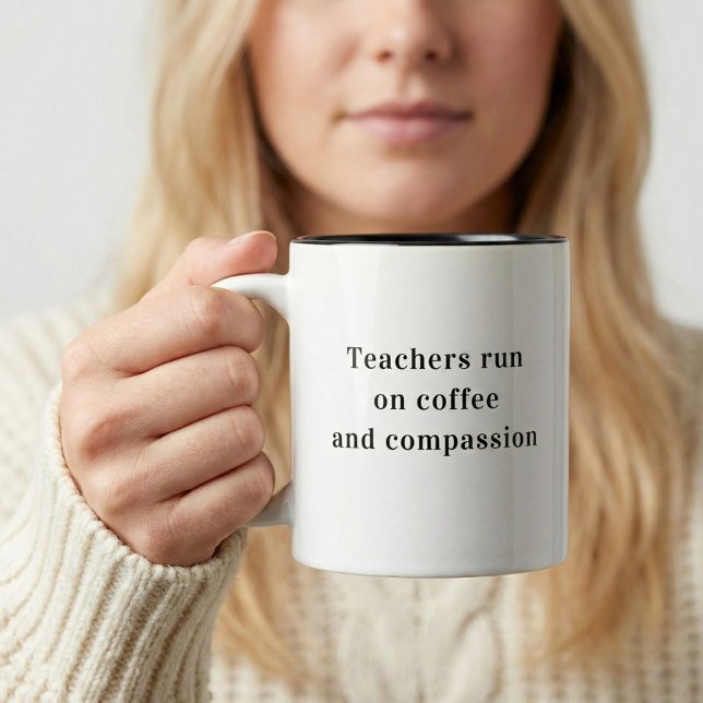 Teachers Run On Coffee Quote Kaffeetasse (Von Creator hochgeladen)