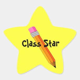Teacher's Star mit Stift-Prämienaufklebern Stern-Aufkleber